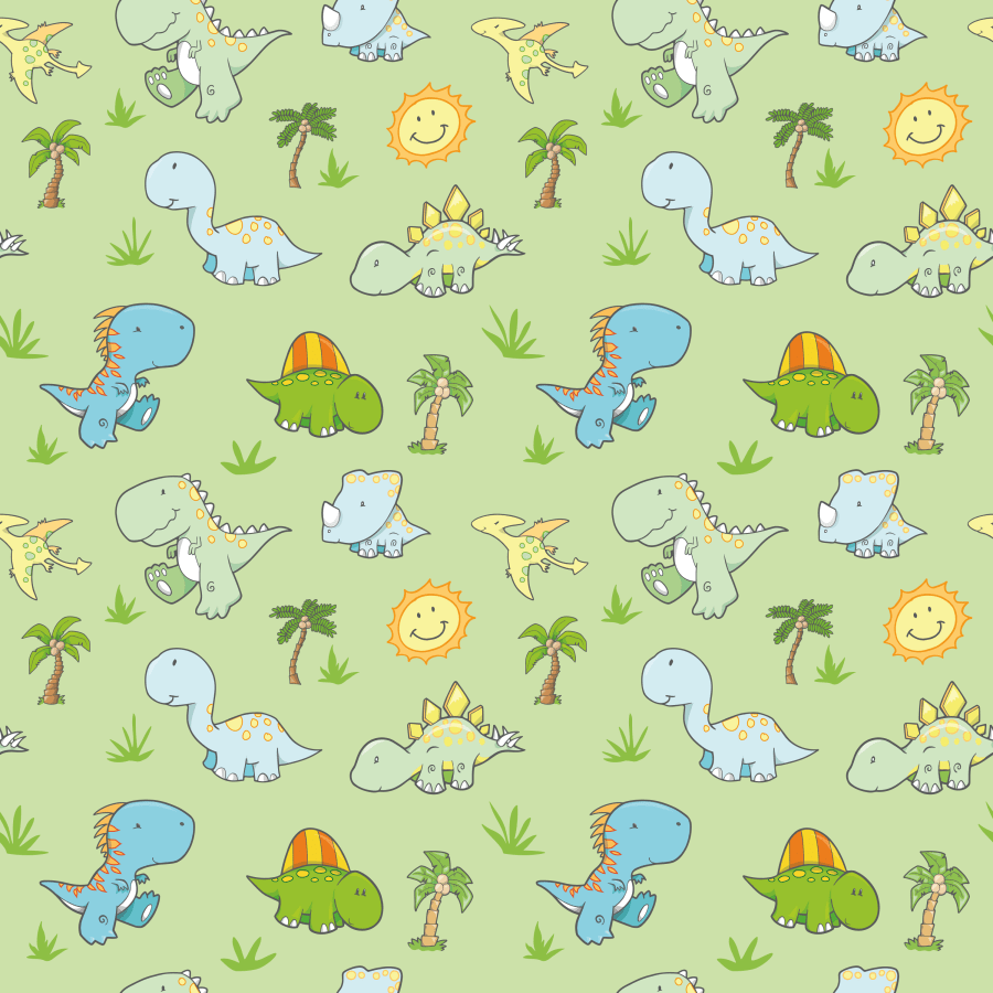 cute green dinosaur background 0047