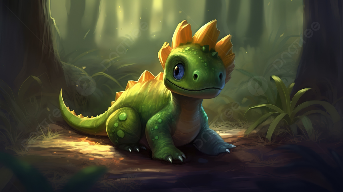 cute green dinosaur background 0051