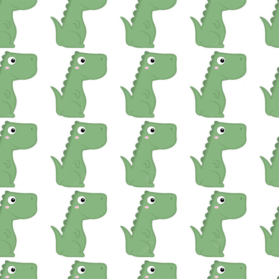 cute green dinosaur background 0060