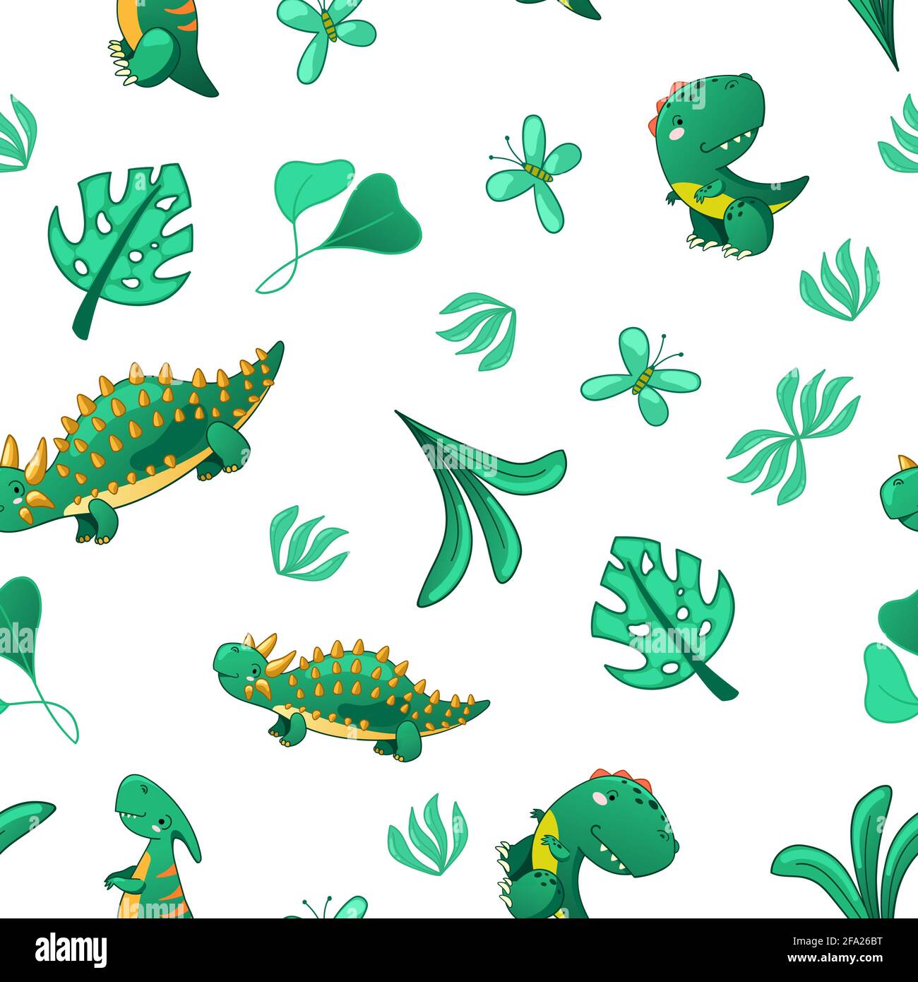 cute green dinosaur background 0062