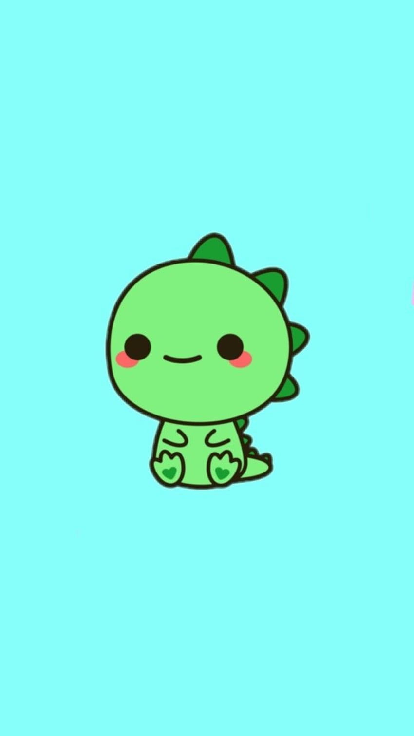 cute green dinosaur background 0063