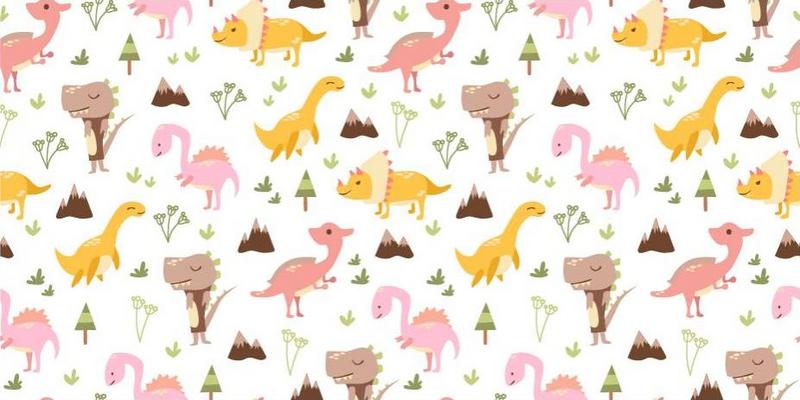 cute green dinosaur background 0068