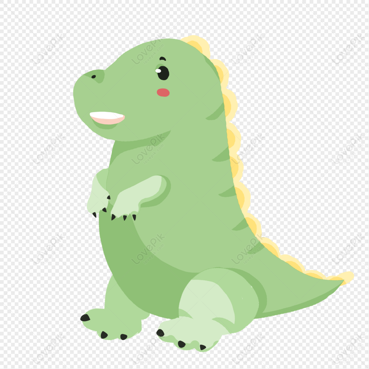 cute green dinosaur background 0076