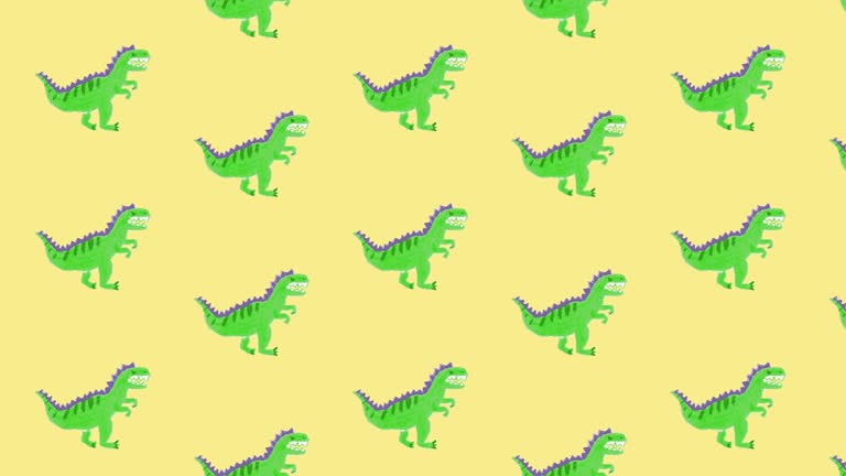 cute green dinosaur background 0079