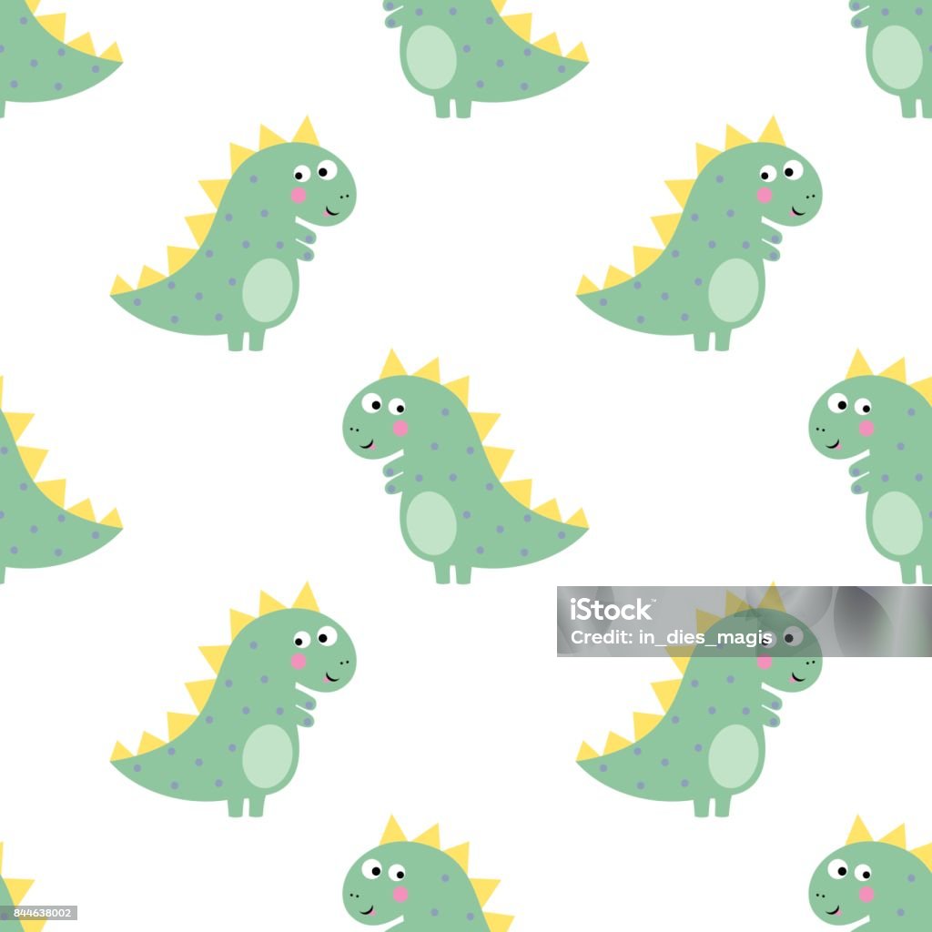 cute green dinosaur background 0098