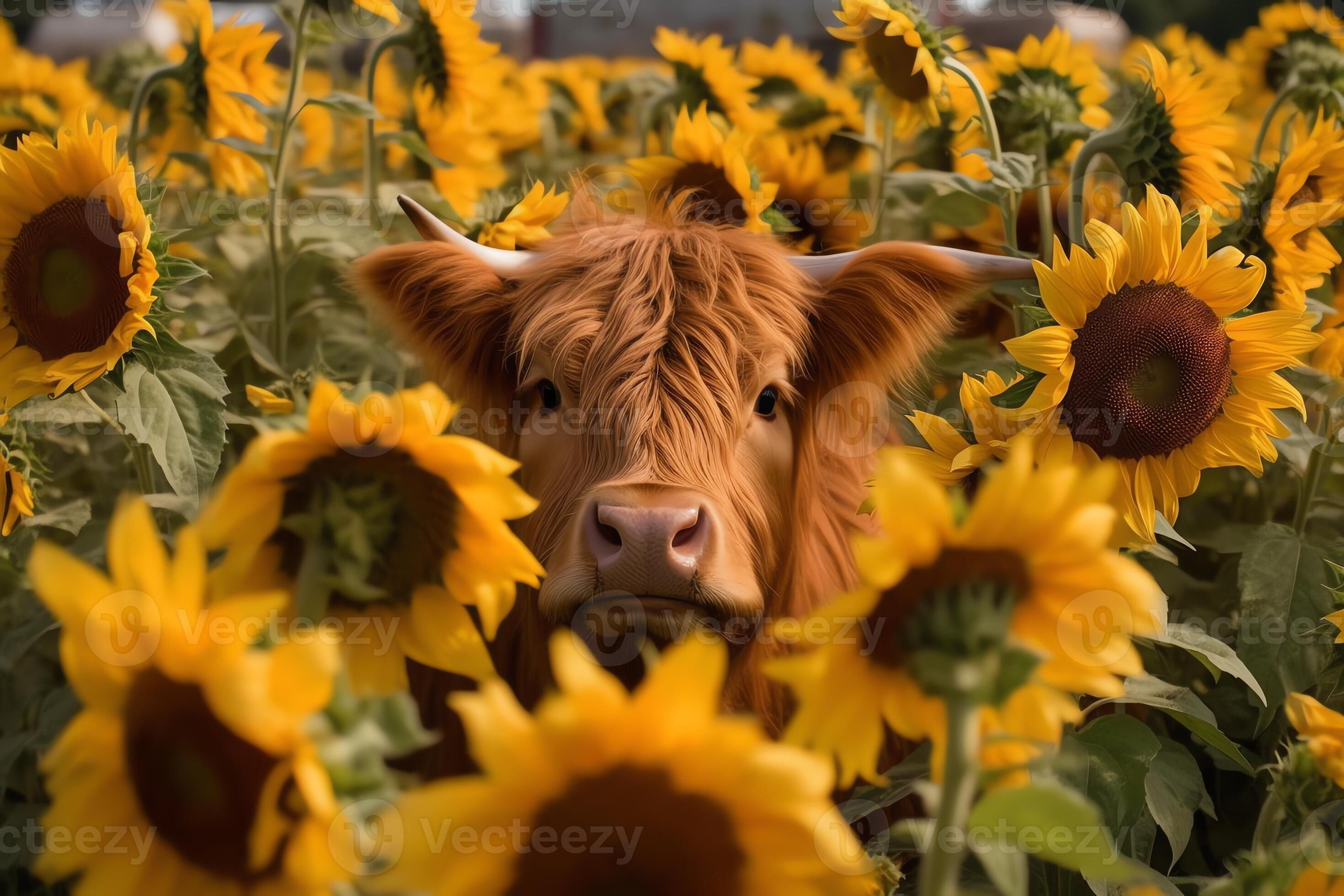 cute highland cow background 0010