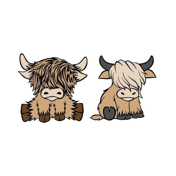 cute highland cow background 0049