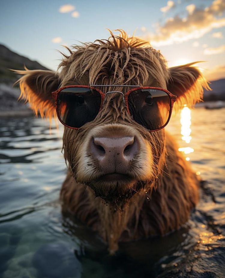 cute highland cow background 0057