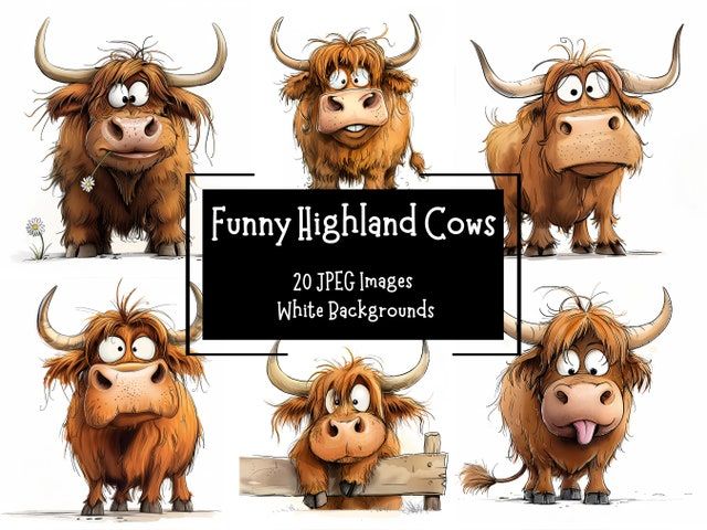 cute highland cow background 0058