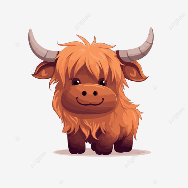 cute highland cow background 0063