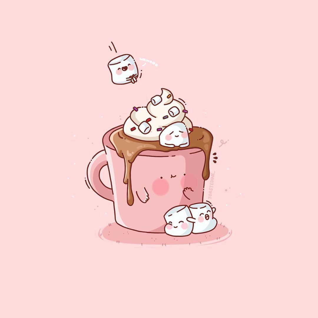 cute hot chocolate background 0010