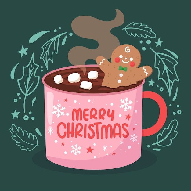 cute hot chocolate background 0016