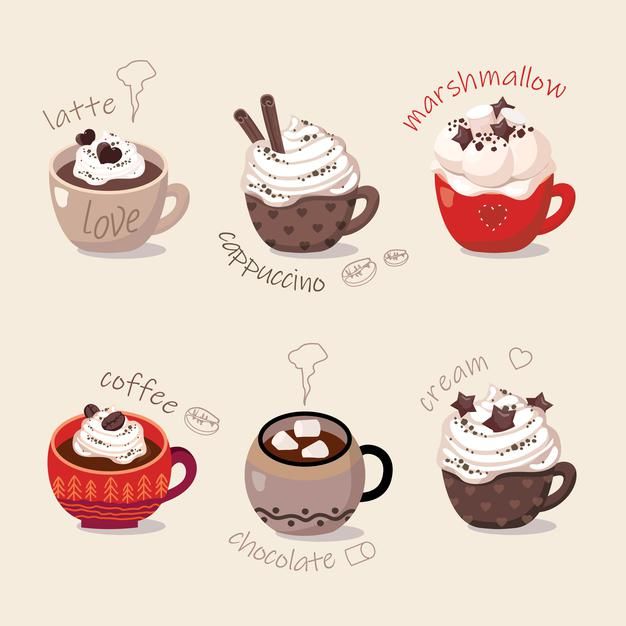 cute hot chocolate background 0038