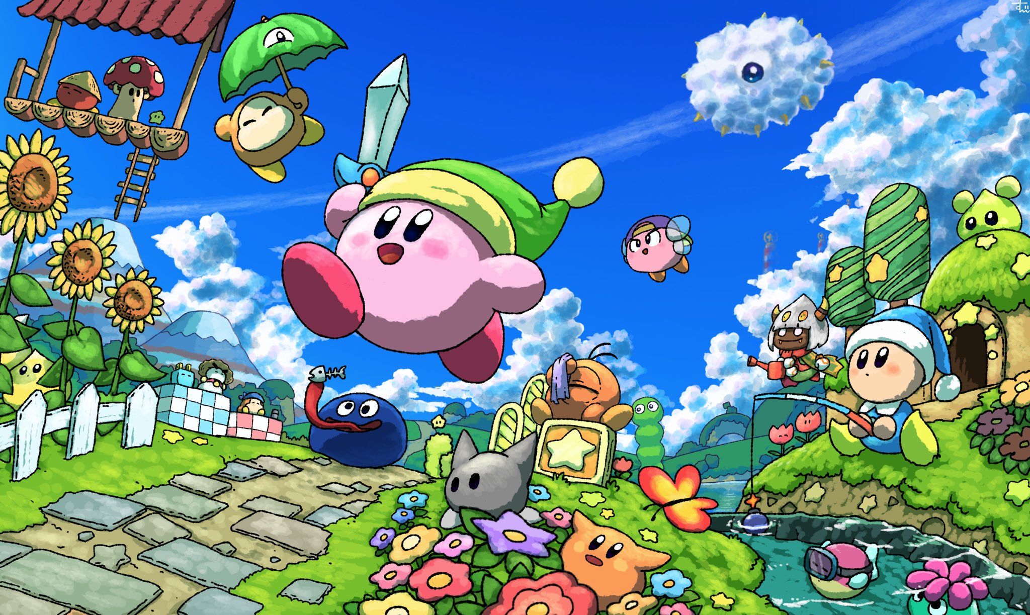 cute Kirby background 0093