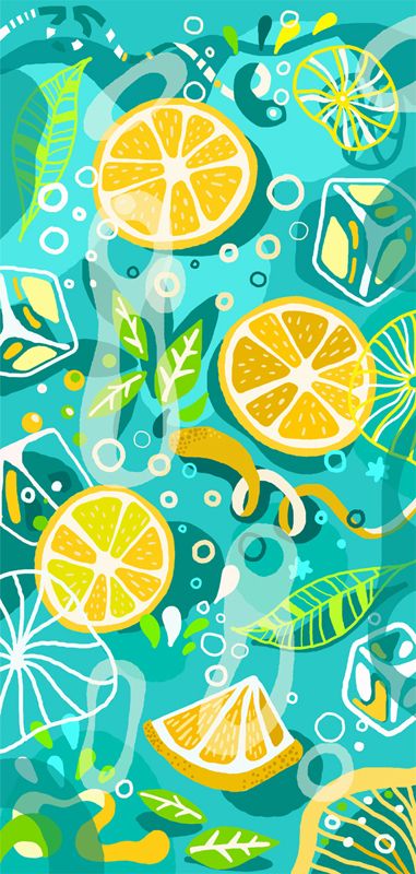 cute lemonade background 0066