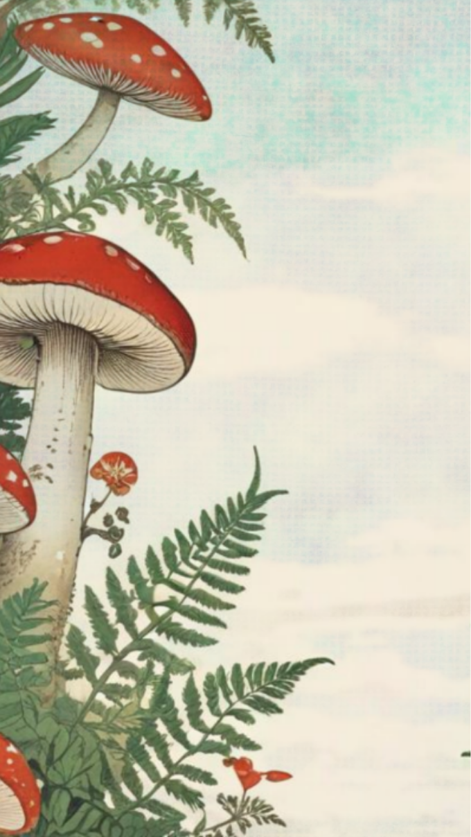 cute mushroom backgrounds for kids