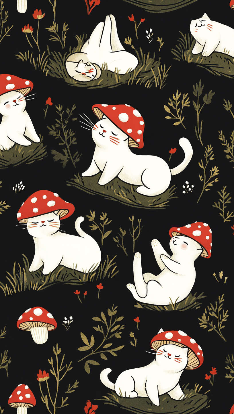 cute mushroom backgrounds 0015