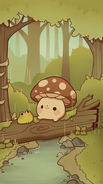 cute mushroom backgrounds 0016