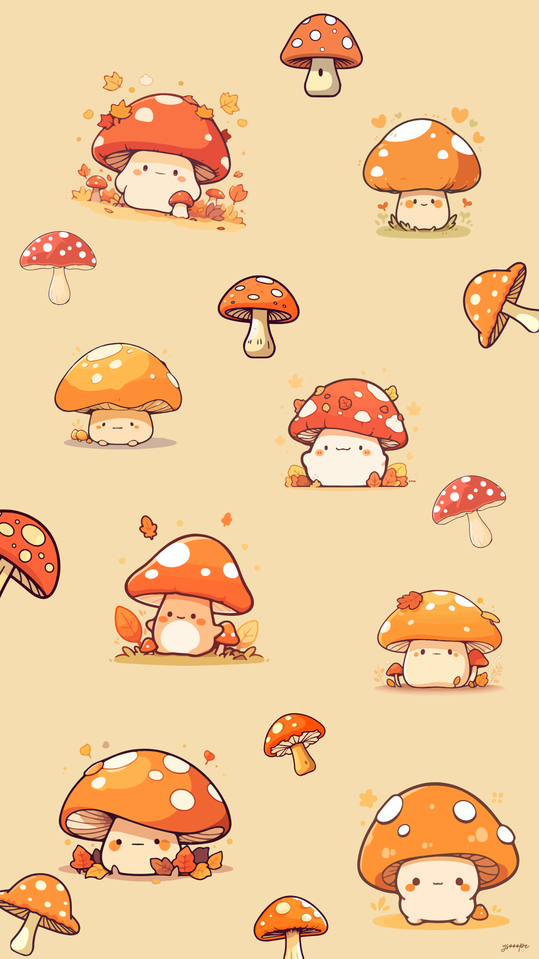 cute mushroom backgrounds 0037