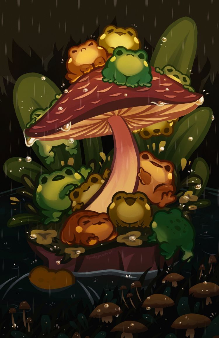 cute mushroom backgrounds 0078