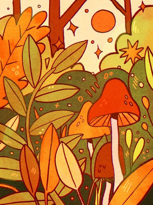 cute mushroom backgrounds 0092