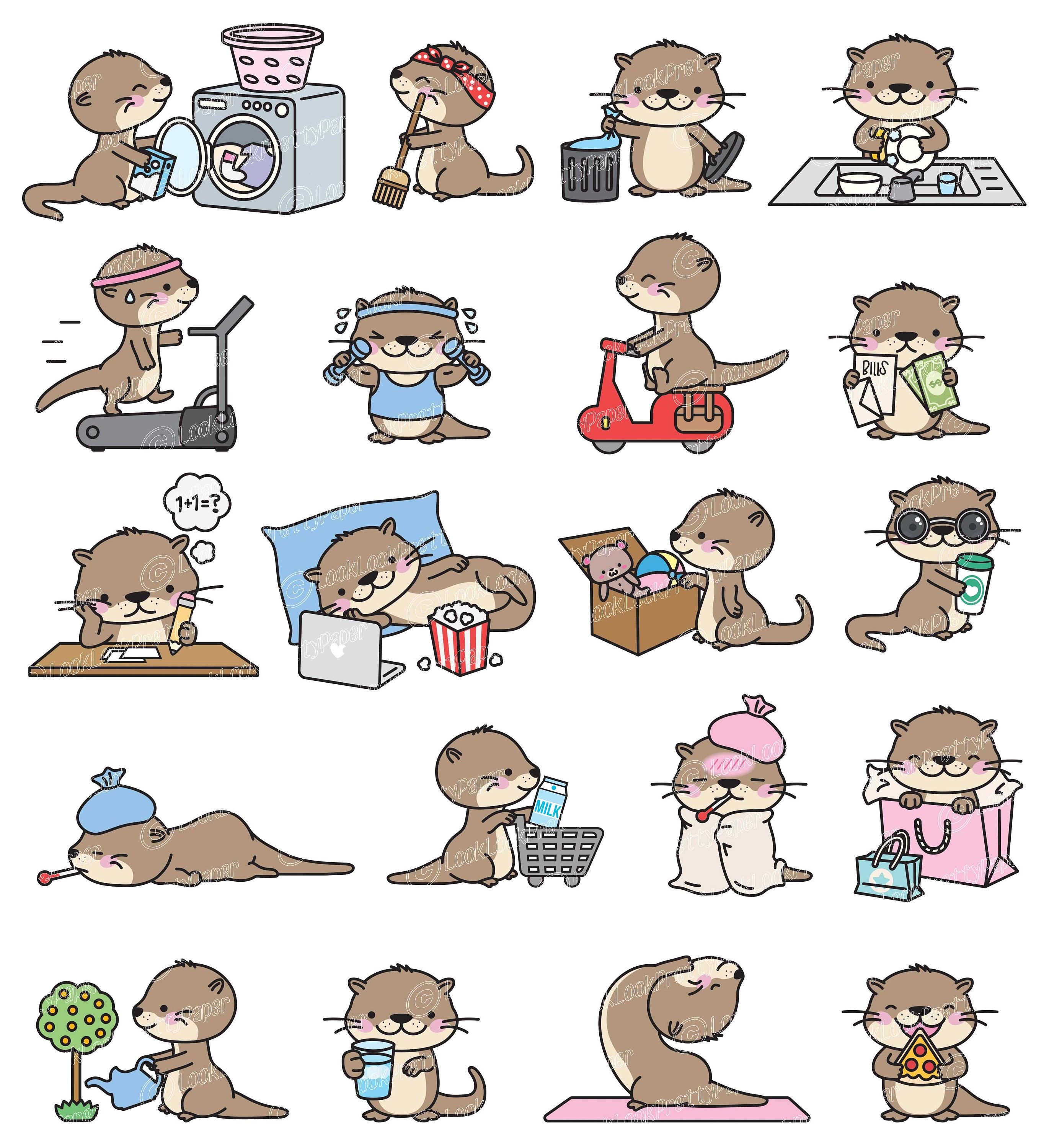 cute otter backgrounds 0011