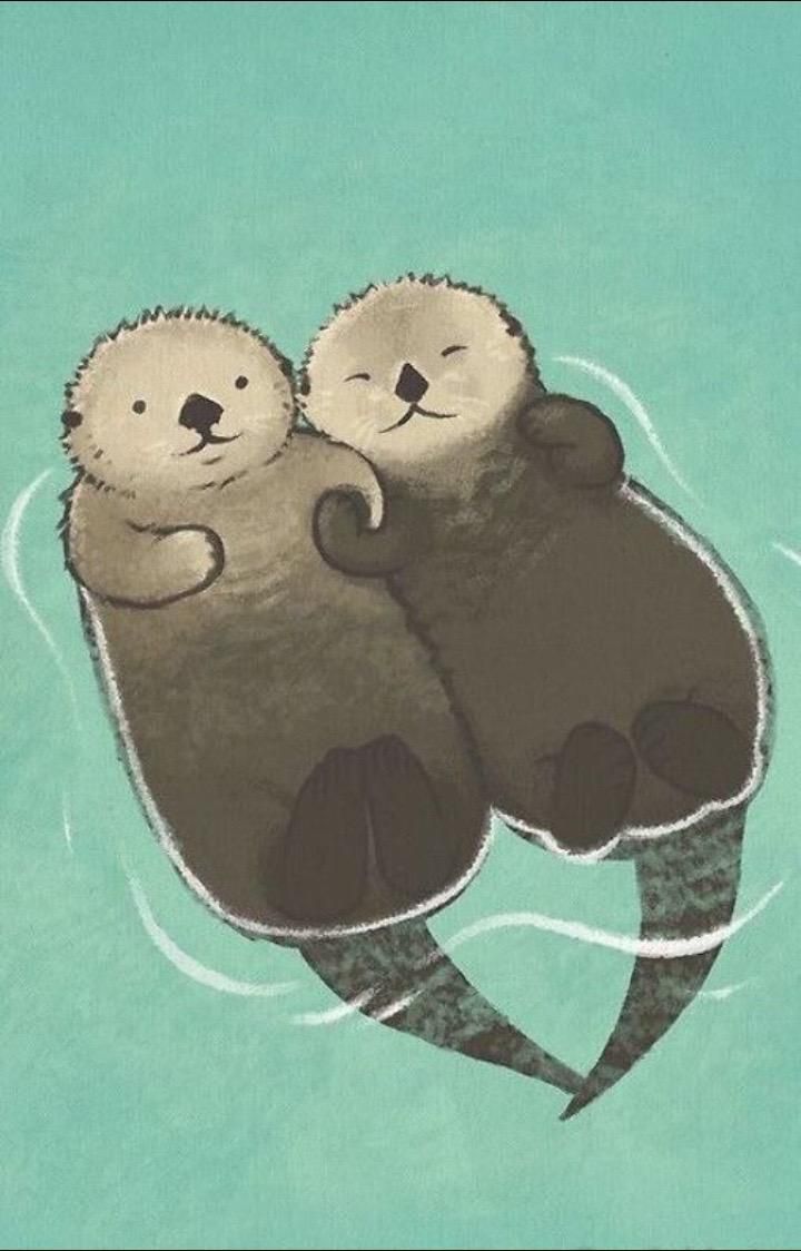 cute otter backgrounds 0012