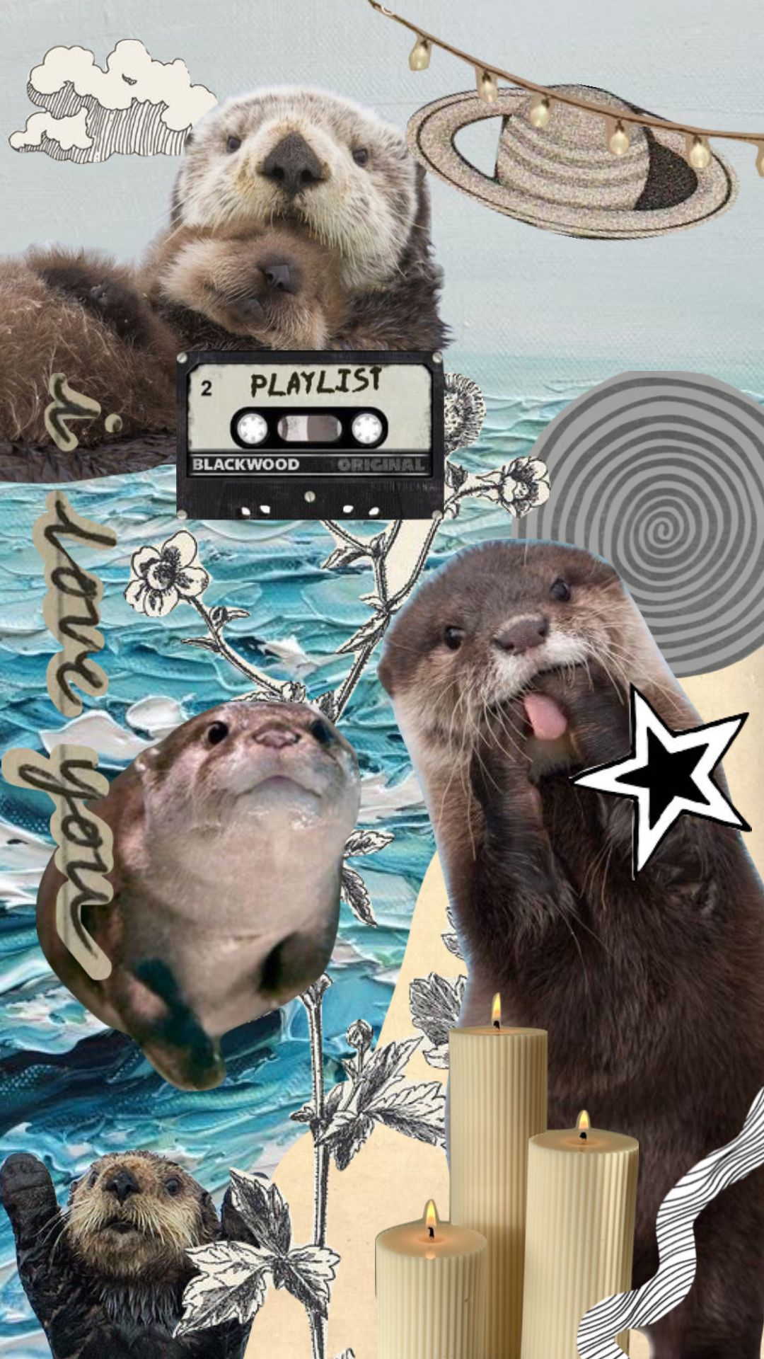 cute otter backgrounds 0028