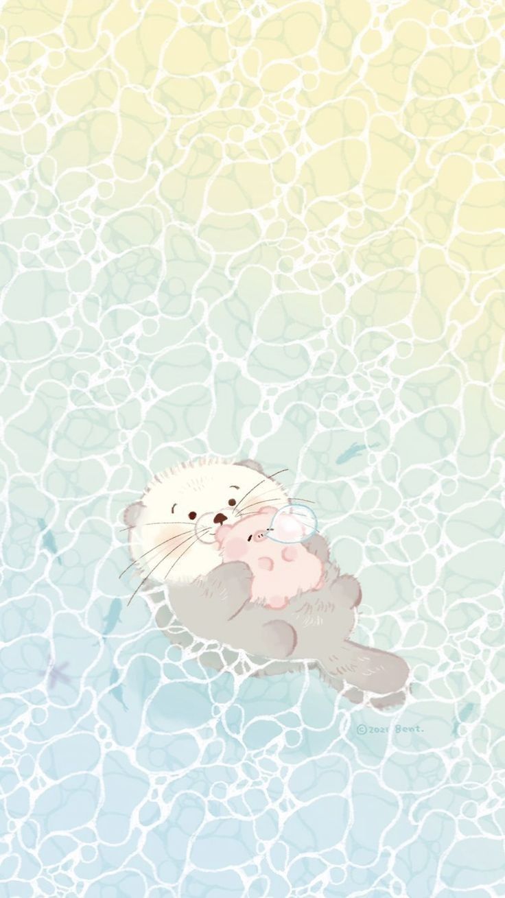 cute otter backgrounds 0035