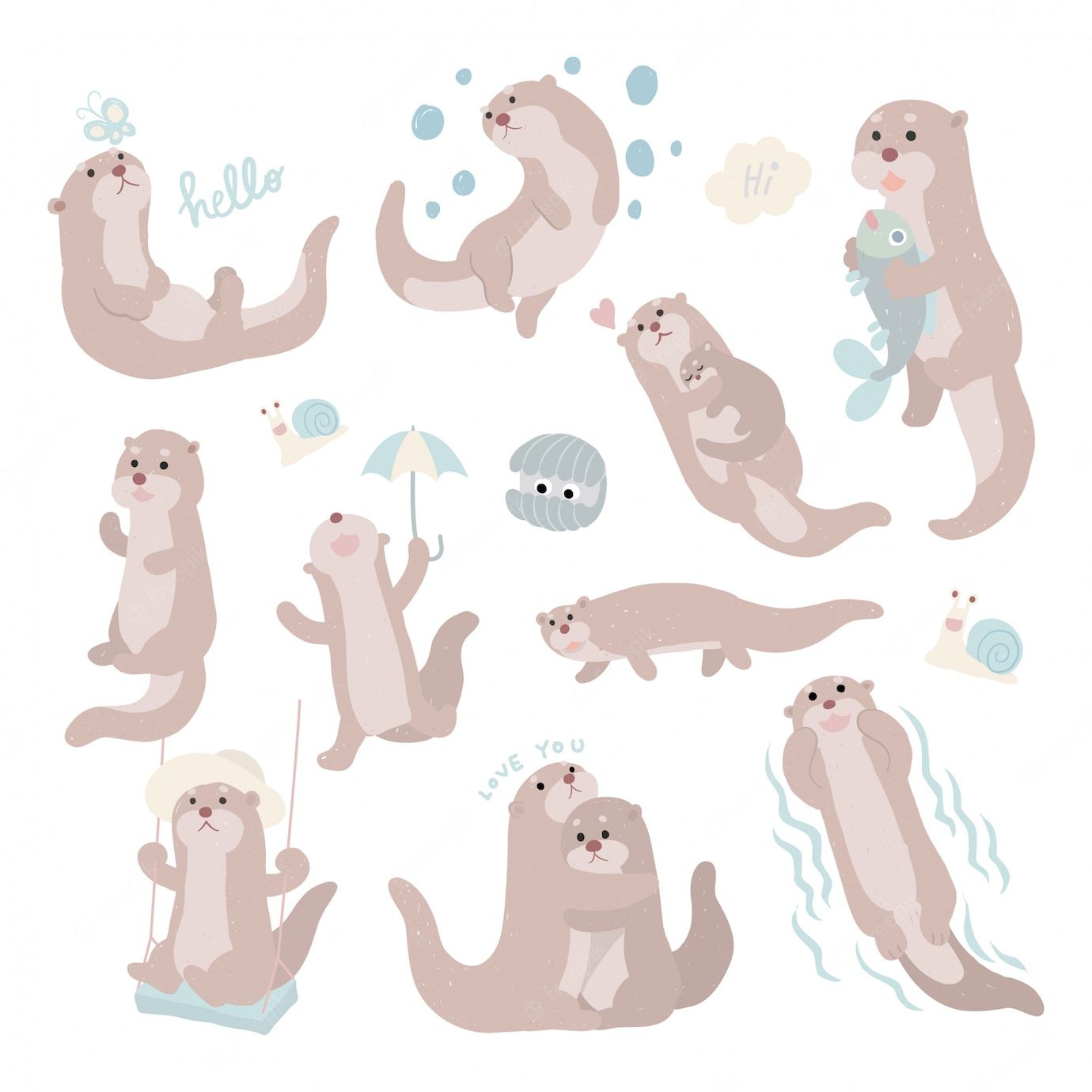 cute otter backgrounds 0084