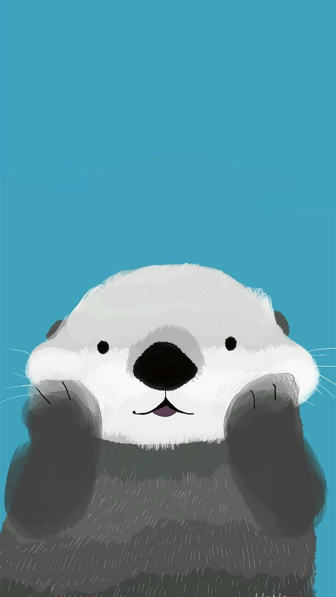 cute otter backgrounds 0089