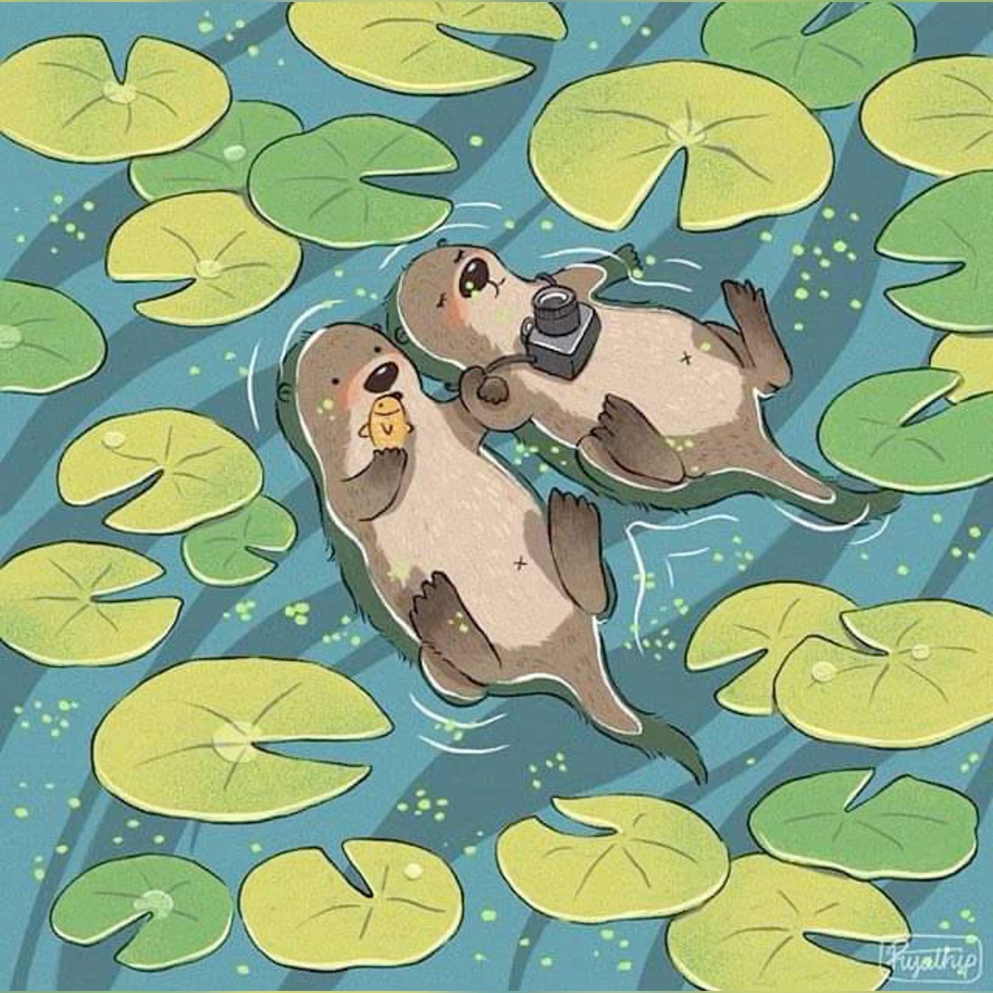 cute otter wallpaper designs