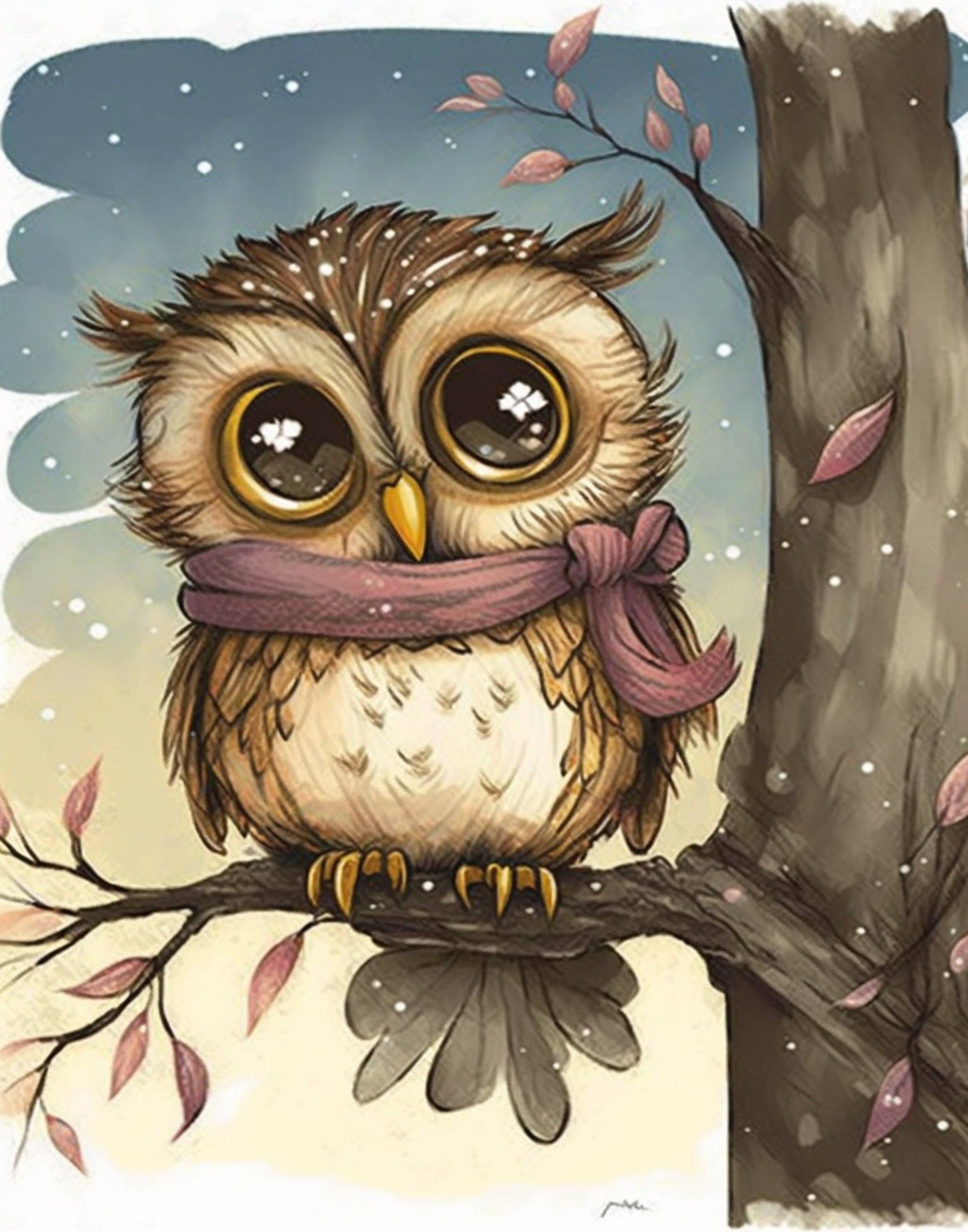 cute owl backgrounds 0073