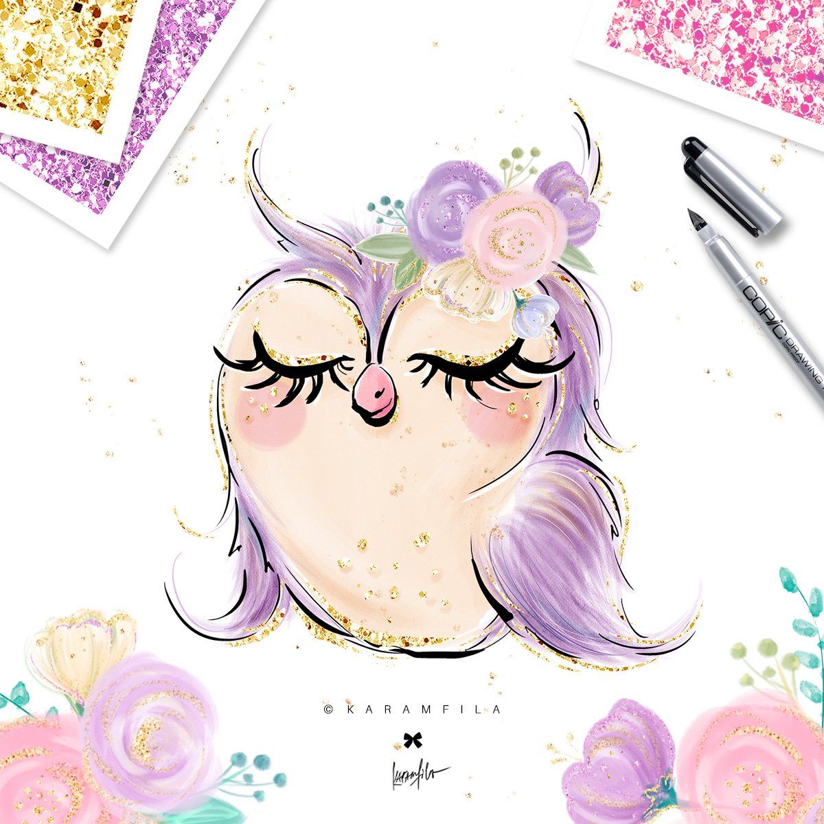 cute owl backgrounds 0077