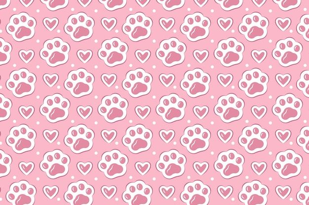 cute paw print backgrounds 0014