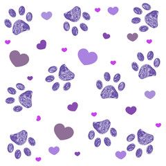 cute paw print backgrounds 0032