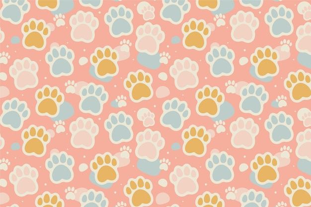 cute paw print backgrounds 0035