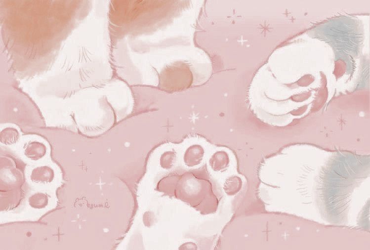 cute paw print backgrounds 0042