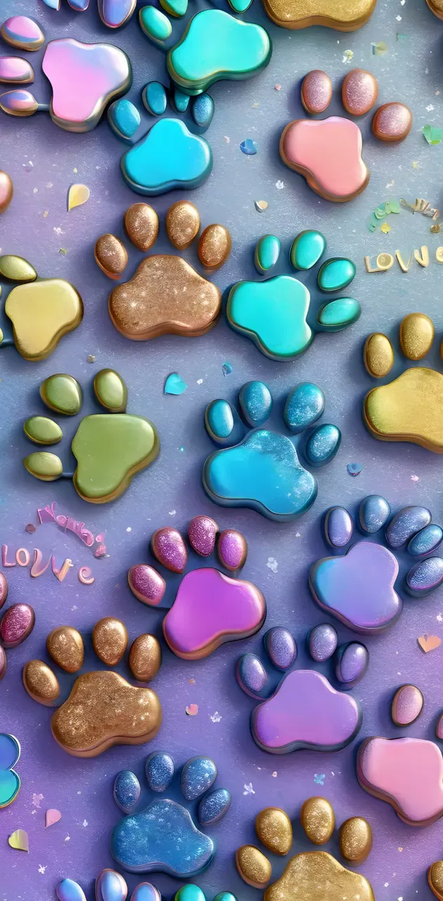 cute paw print backgrounds 0052