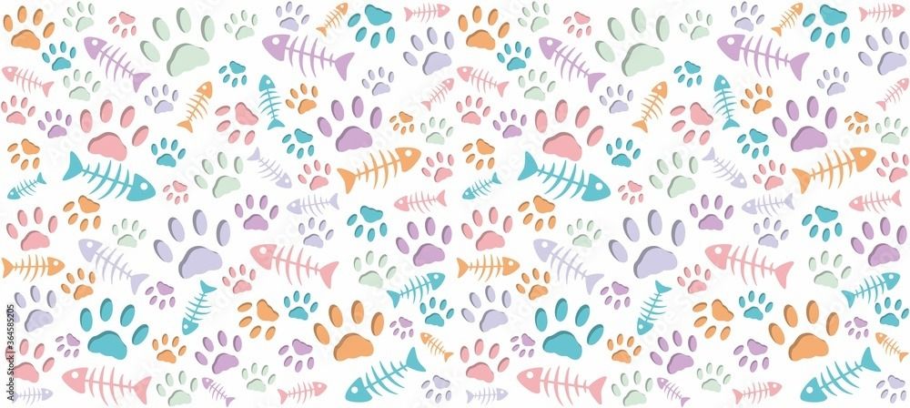 cute paw print backgrounds 0064