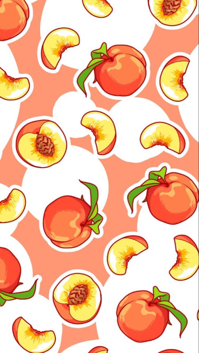 cute peach fruit background 0035