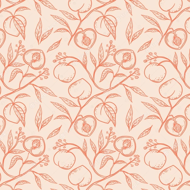 cute peach fruit background 0084