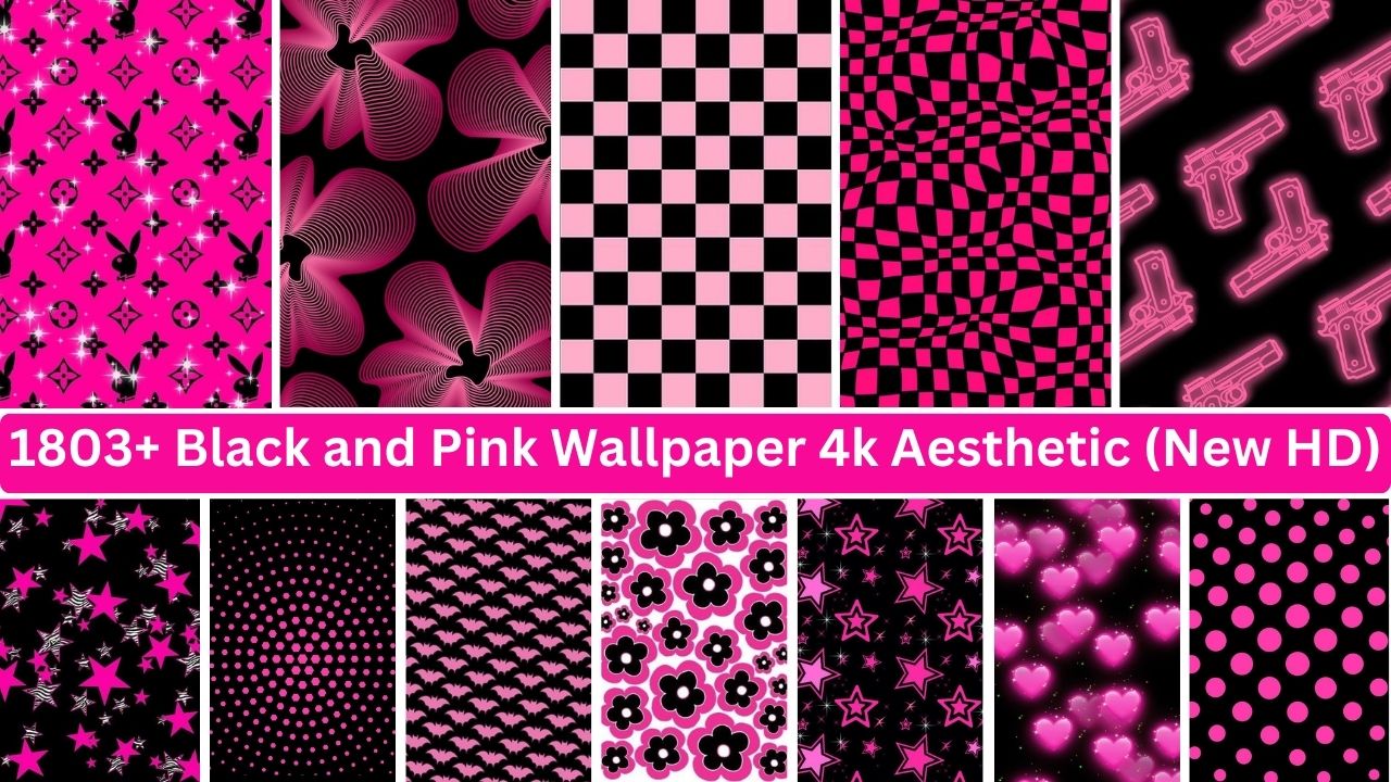 cute pink and black backgrounds 0040