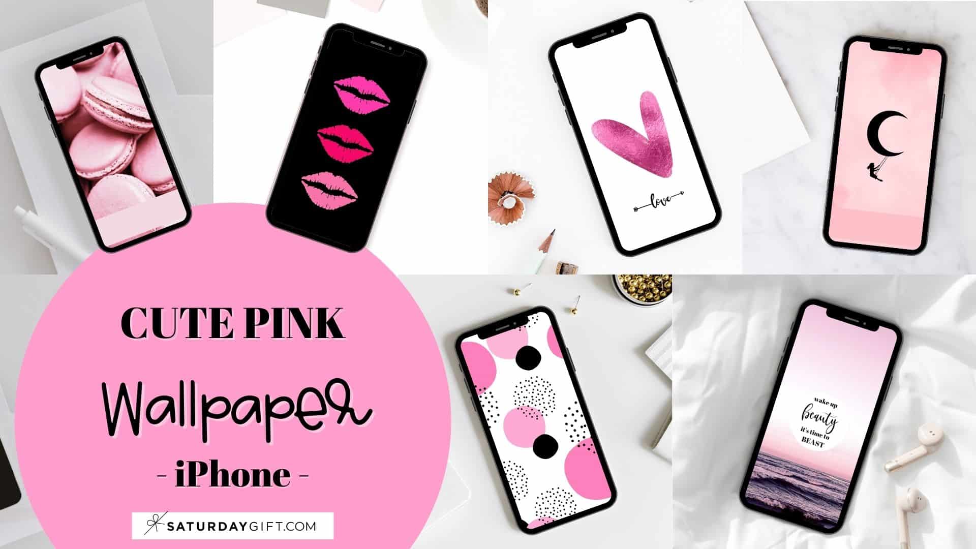 cute pink and black backgrounds 0070