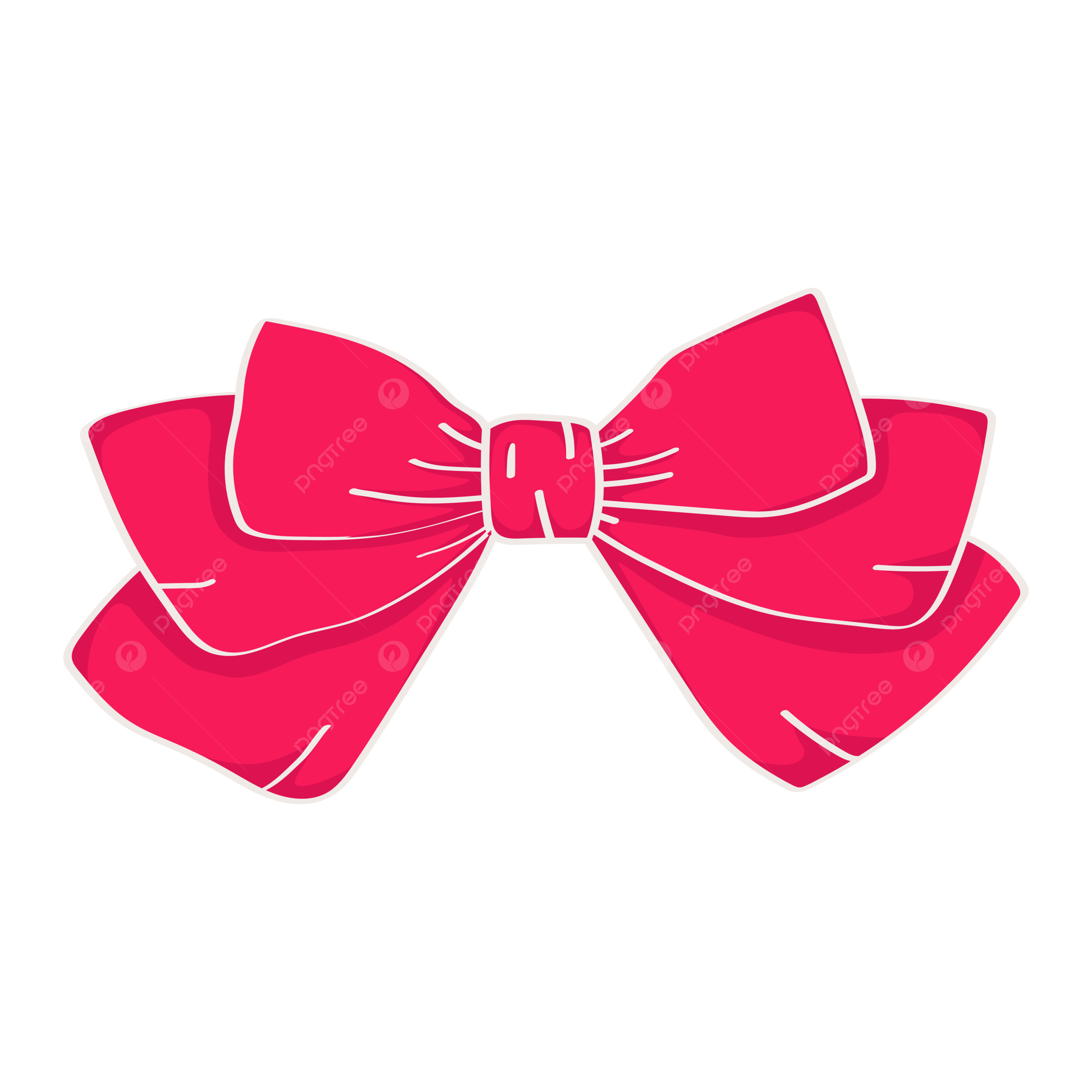 cute pink bow transparent background 0010