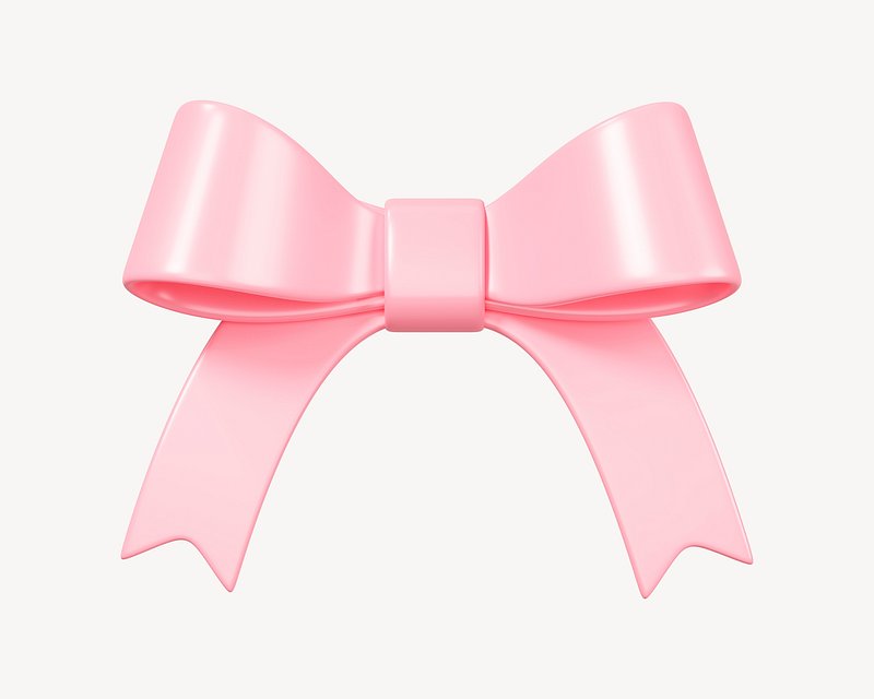 cute pink bow transparent background 0015