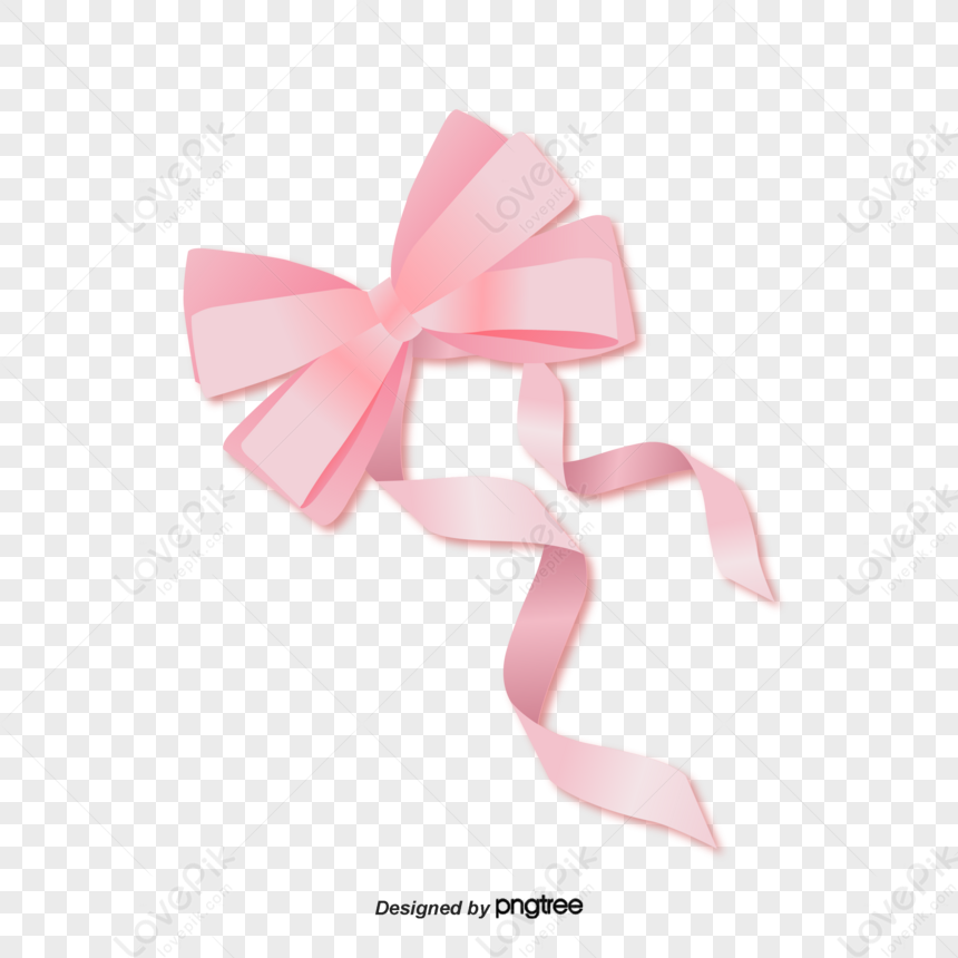 cute pink bow transparent background 0022