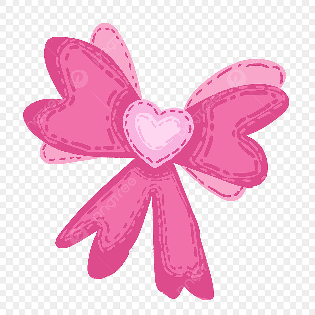 cute pink bow transparent background 0033