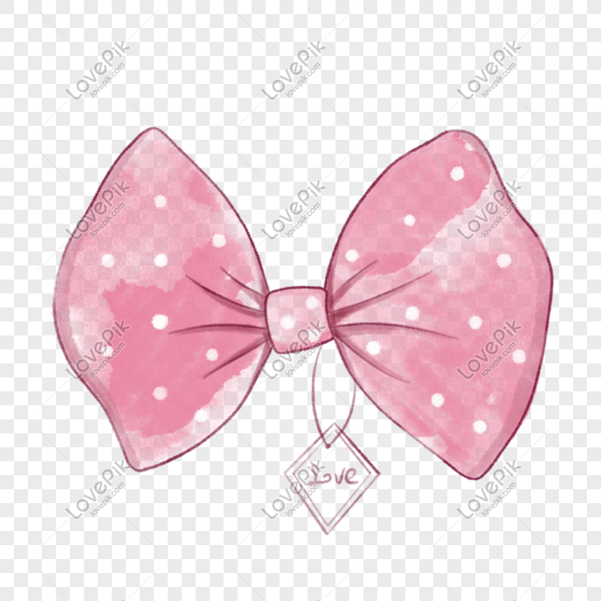 cute pink bow transparent background 0035