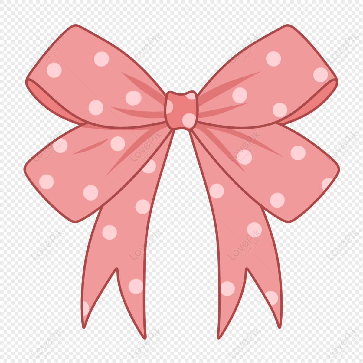 cute pink bow transparent background 0042